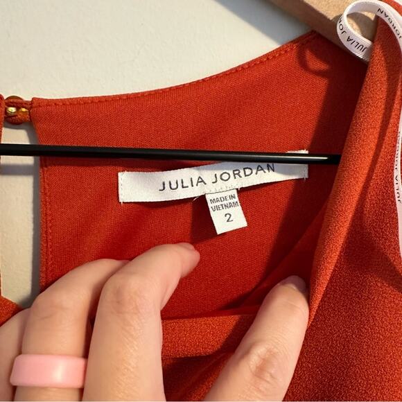 NWT Julia Jordan Burnt Orange Long Sleeve Maxi Dress 2 - Picture 11 of 12